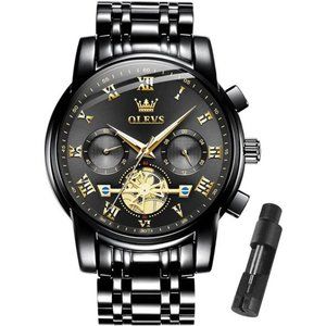 Watches for Men with Date Luxury Big Face Waterproof Mens Wristwatch Analog Luxe